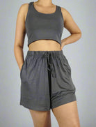 Women's Super Soft Bamboo Lounge Short  l Grey