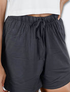 Women's Ultra Soft Bamboo Lounge Short with Drawstring  l Grey